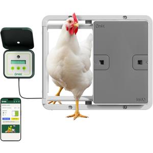 Omlet Smart Automatic Chicken Coop Door Opener | Wi-Fi Enabled | Programmable with App | Operated by Light Sensor or Timer | Easy to Install | Mains or Battery Powered | Built-in Safety Sensors Grey