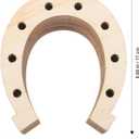 BESPORTBLE 24pcs Unfinished Horseshoe Wood Cutouts, DIY Graffiti Wooden Slices, Smooth Edges, 6.69 x 5.90 Inch, Khaki, for Crafts and Decorations