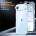 TAURI for iPhone Air Case, Full Camera Protection with Screen Protector, Anti-Yellowing Military-Grade Protection Shockproof Slim Phone Case for iPhone 17 Air 6.5 inch, Clear