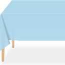 QIKSION Light Blue Plastic Table Cloth Disposable 2 Pack, 54 x 108 Inch Tablecloths for Baby Shower Birthday Party, Easter Decorations, Rectangle Table Cover