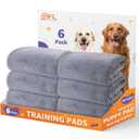 Washable Pee Pads for Dogs 6 Pack, 16x24 Reusable Whelping Pads, Absorb Dog Mats Non-Slip Puppy Training Pads for Whelping, Potty, Training, Playpen, Crate
