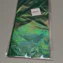 2 Pcs Witch Holographic Tablecloth for Birthday Party Pink and Green 54" x 108" Witch and Princess Themed Decoration Shimmer Iridescent Metallic Plastic Glitter Laser Rectangular Table Covers