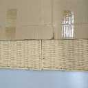 13x13x13 Inch Wicker Storage Basket Set of 2, FAAYUCK Handwoven Storage Cube Bins with Handle for Shelves, Foldable Wicker Organizer Basket for Bedroom, Laundry, Livingroom