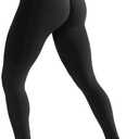 BRXL Butt Lifting Workout Leggings for Women Tummy Control High Waist Seamless No Front Seam Gym Yoga Running Leggings Black XS