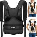 Pawaboo Pet Dog Front Carrier Backpacks, Legs Out Pet Carrier Backpack for Dogs, Adjustable Dog Chest Carriers Purse for Small Medium Dogs Hands Free for Travel Hiking Cycling Camping, S, Black