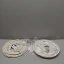 Bell Lamp Shades Set of 2, 6"Top x 13"Bottom x 10"High, Beige Shade Replacement for Table Lamps, Floor Lamps, Fabric Natural Linen Hand Crafted(Spider Fitter), Harp Holders Included, Assembly Required