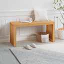 APRTAT Bamboo Dining Bench Indoor Long Entryway Shoe Rack Benchs,Outdoor Modern Wood Benches 35 Inch Bamboo Bench for Living Room Hallway Bedroom Bathroom