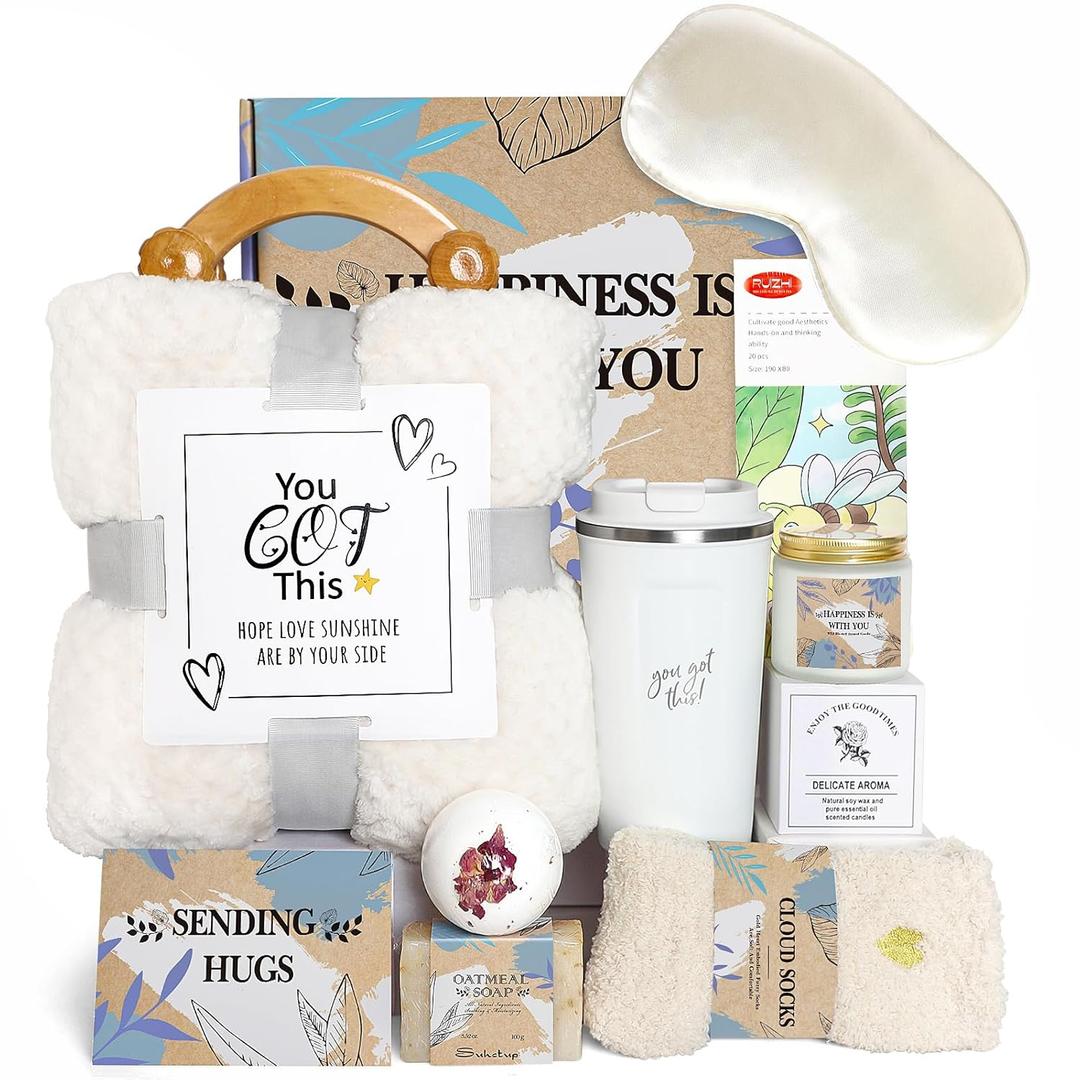 Get Well Gifts for Women Feel Better Gifts Baskets for Women After Surgery Cancer Care Gifts for Friend Sick Chemo Care Package Encouraging Comfort Wellness Box w/ Coffee Mug