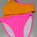 MOOSLOVER Women Cutout One Shoulder High Waisted Bikini High Cut Two Piece Swimsuits (Pink, S)