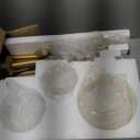 Fiqevs Dimmable 3 Globe Floor Lamp  Mid Century Modern Gold Standing Lamp with Frosted Glass Shade & LED Bulbs for Living Room, Bedroom, Office