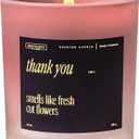 Benevolence LA Thank You Scented Candles | 10 oz, 40-50 Hour Burn, Thank You Gifts for Women, Men Coworkers | Appreciation Gifts for Best Friend | Christmas Candle - Smells Like Fresh Cut Flowers