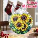 Stained Glass Ornament, Christmas Ornaments for Tree, Hanging Ornaments for Home Decor & Christmas Tree Decorations  Exquisite Holiday Ornament, Gifts & Holiday Present (Sunflowers)