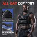 ZELUS Weighted Vest Men, 23lbs/36lbs/45lbs Adjustable Weight Vest with 10/16/20 removable Iron Weights and Reflective Strips, No-Bounce Design for Strength Training, Running, HIIT & Calisthenics