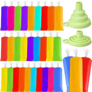 Hoolerry 600 Pcs Disposable Ice Lolly Bags Plastic Mold Ice Cream Bags with Silicone Foldable Funnel for Making Candy Yogurt Freeze Lolly(3.2 x 11.8 Inch) Hoolerry 600 Pcs Disposable Ice Lolly Bags Plastic Mold Ice Cream Bags with Silicone Foldable Funnel for Making Candy Yogurt Freeze Lolly(3.2 x 11.8 Inch)