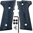 Cool Hand G10 Grips for Beretta Vertec, M9A3, 92X Centurion, Custom Black Screws Included, Aggressive Tactical Slant Texture, 1/4'' Thin, 4 Colors for Your Choice (Navy)
