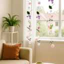 3 Pcs Artificial Flowers Hanging Decorations, 29.5ft Wildflower Daisy Garland Backdrop Ceiling Decoration for Wedding Spring Party Birthday Home Garden(Purple Pink)