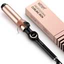 Curling Iron 1 1/2 Inch, 1.5 Inch Large Barrel Curling Wand for Long Hair, Ceramic Tourmaline Long Barrel Hair Curling Iron for Loose Waves, Double Voltage