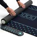 Newverest Poker Table Top 70" x 35", Texas Hold'em Poker Mat for Home Game Nights Up to 10 Players, Casino| Poker Topper Cloth for Tables in Zipper Storage Bag with 8 Coasters in Poker Gift-Ready Box
