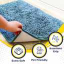 Muddy Mat | Super Absorbent Door Mat Indoor, Microfiber Quick Dry Chenille Entryway Rug, Non-Slip Front Door Mat, Indoor Mats for Entryway, Machine Washable Pet Rug, Sky Blue 48"x72"