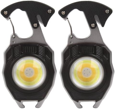 Pack of 2, E-SHIDAI Mini Flashlight 2 Pack, Rechargeable Keychain Flashlight with 3 Light Modes, 1000lumens Bright EDC Flashlight Keychain Light with Magnet Base, Portable Pocket Flashlight for Camping Walking