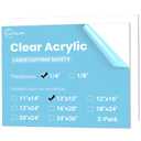 CALPALMY (2-Pack) 12x12 Inch Clear Acrylic Sheet - 1/4 Inch Thick Acrylic Plexiglass Panel for Laser Cutting, DIY Crafts, Signage, and Engraving Projects