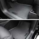 Spurtar for Tesla Model 3 Floor Mats 2017-2025, Car Floor Mats All Weather Automotive with 3D Extended Edge, 3 Pack Honeycomb Design Front & Rear Rubber All-Weather Protector, Black