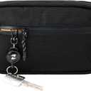 2L Sling Bag for Men & Women - Anti-Theft RFID Blocking Fanny Pack with Lockable Zippers, Water Resistant Lightweight Crossbody Bag for Travel Hiking Running Gym Walking Daily Use(Black)