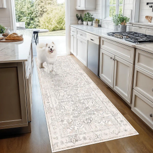 Washable Runner Rug 2x6, Non-Slip Kitchen Rug Runner Laundry Room Rug Bedroom Bathroom Rug, Pet & Kids Friendly