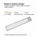 12-inch | Motion Activated Night Lights | 40-LED | Warm Light | 3000K | Magnetic | Under Cabinet Lights | Rechargeable | 1500Mah | for Kitchen, Bathroom, Pantry, Laundry, Wardrobe, Closet, Pack of 6. 