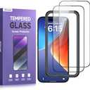 ruwa Screen Protector for iPhone 15, iPhone 16 [6.1 Inch][2-Pack] Tempered Glass with Easy Installation Frame, HD Clear,Anti-Scratch, Full Coverage