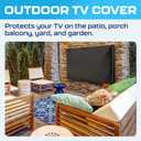 Garnetics Outdoor TV Cover 65 Inch Waterproof, Weatherproof TV Enclosures with Smart Shield Screen Protectors, Ideal for Outdoor Use, Moving, and Storage - Black