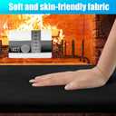 BALAPET Thick Memory Foam Fireplace Baby Proofing, 90x14 in Soft Fireplace Cover Hearth Cushion Baby Proof, Velvet Protectors for Children Proofing, Edge Protector(Black,14x90in)
