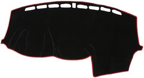 TUCKBOLD Dash Cover for Ford Focus 2012-2018 Non-Slip | Center Console Dashboard Cover Mat Black Red 1 Pcs
