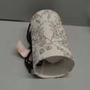 Bedside Touch Lamp, Wood Small Table lamp for Bedroom with 2 USB Charging Ports & Flower Fabric Shade, 3-Way Dimmable Nightstand Lamps for Living Room Office Reading Desk Home Dorm(LED Bulb Included)