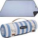 Picnic Outdoor Blankets Waterproof Extra Large - Beach Mat Sand Free Foldable with Carry Strap | Portable Camping Blanket | Park Blanket for Grass , Hiking, Travel, Concerts, Indoor (Cerulean Blue)