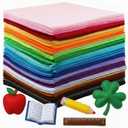 Regulary 120 Pcs 12 x 8 Inch Felt Sheets for Craft 40 Assorted Color Felt Squares Stiff Paper for Valentines St Patrick's Day DIY Craft Sewing Patchwork (Classic)