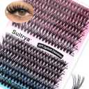 10 x DIY Lash Extensions 30D+40D Natural Volume False Eyelashes Soft Black Imported Lashes Lightweight Individual Cluster Lashes for Everyday Wear at Home Application (280 pcs, 9-16mm, 30D+40D)