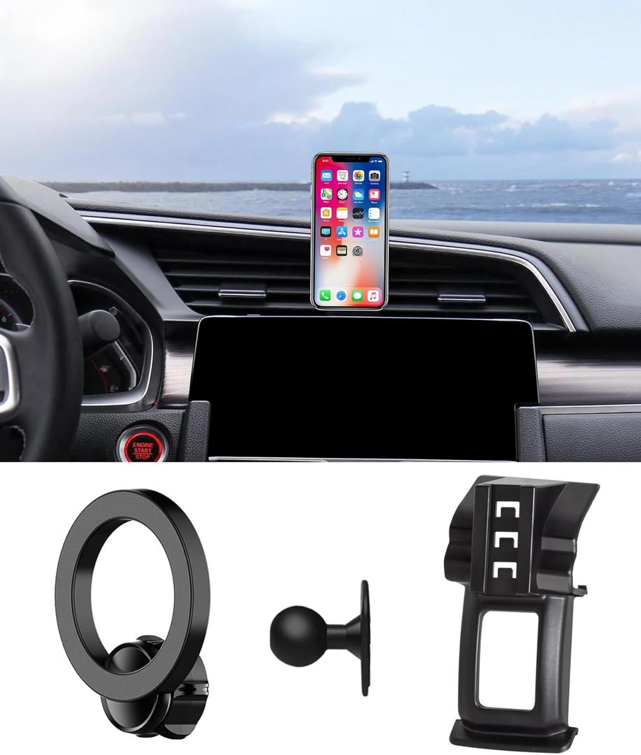 MaserWeller Car Phone Holder for Honda Civic 2016-2021 Accessories,10th Gen.Civic Cell Phone Holer Compatible with MagSafe, Air Vent Mount for 4-7 Inch Smartphones, Hands Free Mobile Stand
