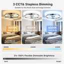 AIKVSXER Ceiling Fan with Lights and Remote, 20in Modern Ceiling Fans, Medium