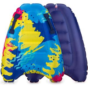 Inflatable Boogy Boards for Beach Travel Toys, 30 Cavas Slip Slide Water Park Body Surfing Board with Handles, Summer Fun Water Pool Game Toys for Kids 4,8,12 Ages, Large