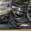 addlon 100FT LED Outdoor String Lights with Remote Waterproof Patio Lights with Shatterproof ST38 Replaceable Bulbs, Dimmable Outside Hanging Light Connectable for Porch, Backyard