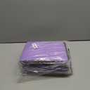 Clothes Storage Bags, Foldable Thick Fabric Blanket Storage Bags, Large Clear Window & Carry Handles, Great for Clothes, Blankets, Closets, Pillows, Toys (Purple, 6PACK)