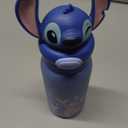 MINISO Disney Stitch Bottle, 20oz Lilo&Stitch Insulated Stainless Steel Bottle, Cartoon Vacuum Insulated Tumbler, Leak Proof Flip Top Stitch Cup for Sport Travel Office (Blue-SDZ)