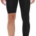 Men's Basketball Single Leg Tight Sports Pants 1/2 One Leg Compression Pants Athletic Base Layer Underwear, XS