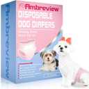 Ambreview Disposable Dog Diapers Female, Just Pull It Up, Doggie Diapers for Female Dogs, Strong Absorbency | Leak Proof, for Dogs in Heat | Elderly | Disabled, Small, 10 PCS