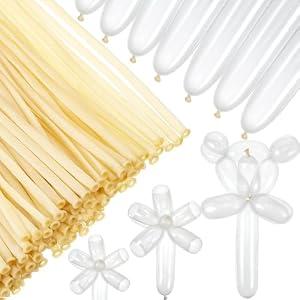 Sratte 200 Pcs Graduation 260 Long Balloons Mixed Colors Thickening Latex Long Twisting Animals Balloons for Arch Garland Birthday Wedding Party Decoration(Transparent Color)