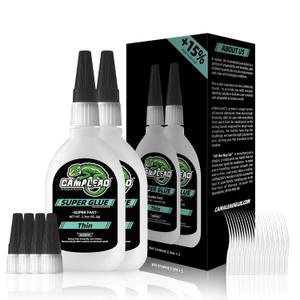 Thin Super Glue Liquid Kit 4.6 oz, All Purpose Clear Superglue for Plastic Ceramic Metal Wood Glass Shoe Leather Rubber, Instant Cyanoacrylate Adhesive for Home Repair Hobby Model Pottery DIY Craft