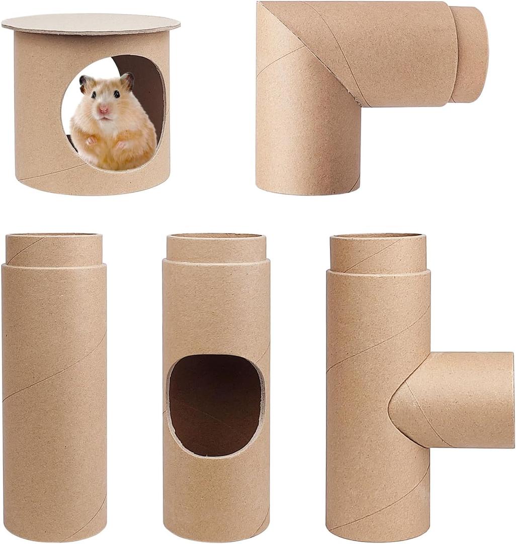 Hamster Tunnels,Hamster Tubes, Composable DIY and Build Hamsters Tunnels, Small Animals Exercise Toys, Tunnel for Mouse Gerbils Mice, Hamsters Gifts