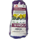 RED STEER GLOVE COMPANY, NITRILE PALM GARDENING GLOVES,PACK OF 10, (White& Purple)