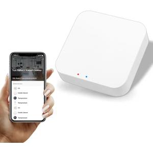 ZigBee 3.0 Hub WiFi & Bluetooth Dual Mode Gateway,Tuya Smart Bridge Wireless Remote Controller,Intelligent Bridge Wireless Smart Gateway Voice Control via Alexa, Google Home. Only Tuya Products